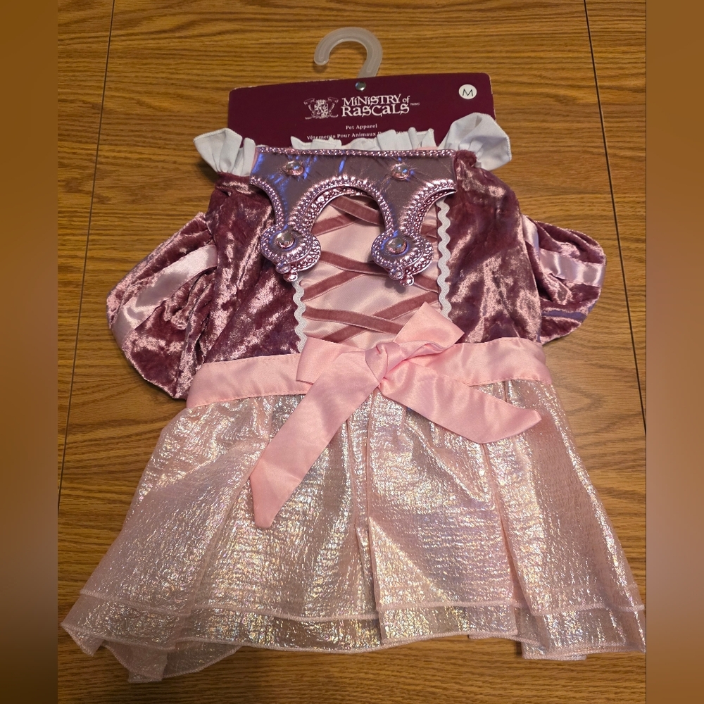 Pink Dog Dress With Matching Crown